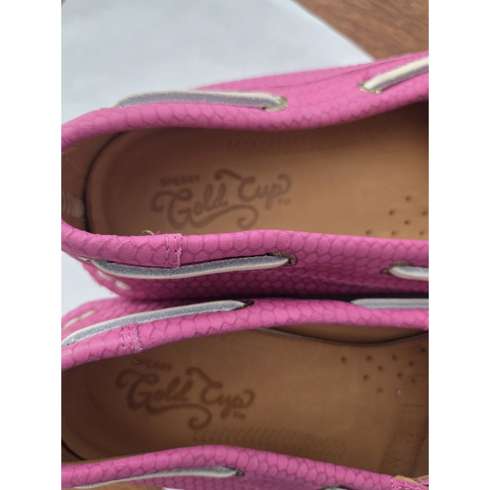 Sperry Top Sider Gold Cup Honeycomb Women's 9.5 M Pink Raspberry Boat Shoes - Picture 10 of 11